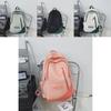 Color Blocked Letter Printed Large Capacity College Backpack