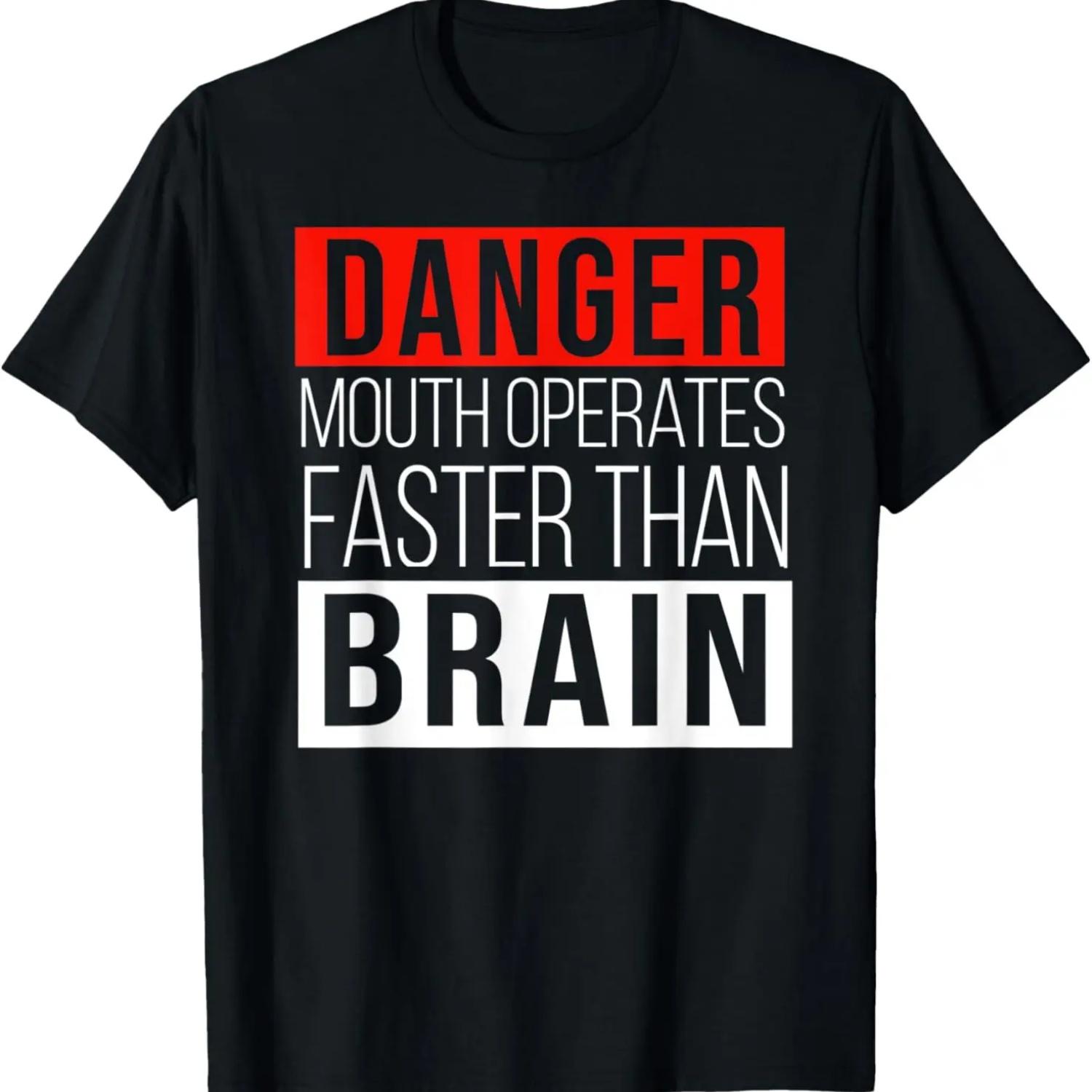 

Danger Mouth Operates Faster Than Brain T-Shirt XXXXXL бордовий