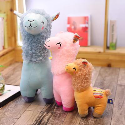 Brinquedo de Pelúcia Alpaca Estrábica Coraçãozinho | Boneca Lhama de Pelúcia para Crianças