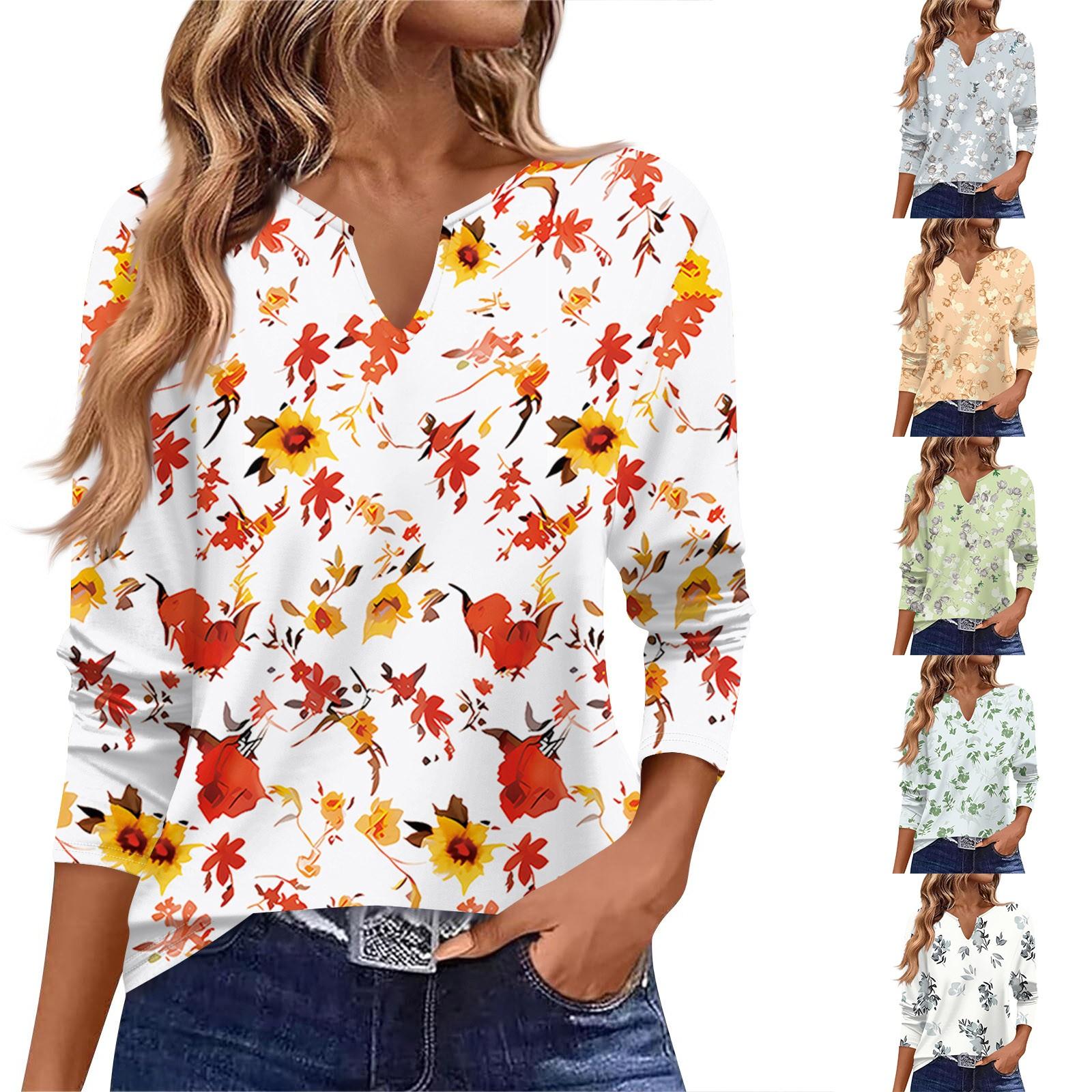 

V-neck Women s Casual Long-sleeved Retro Solid Color Small V-neck T-shirt Top XXL зелений