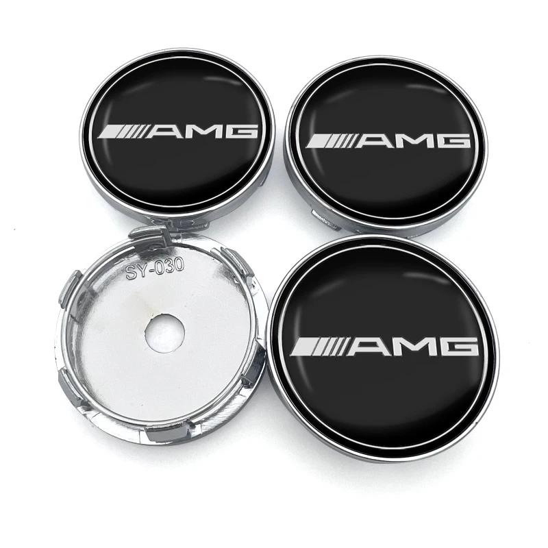 

C200 E300 Hot 2026 4pcs 60mm Car Wheel Center Hub Cap Rim Cover Emblem Sticker For Mercedes benz AMG GLA CLA GLK GLE CLS ML GL A