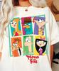 Phineas and Ferb Collage Tshirt Platypus Perry Tshirt All Season Casual and Fashionable Unisex Streetwear