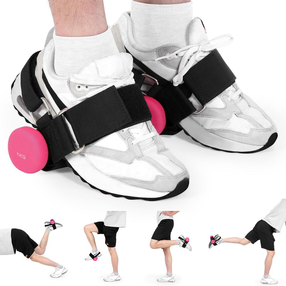 1 Pair Ankle Support Dumbbell Foot Attachment, Ankle Straps For Leg Workouts At Home, Gym Trainer Equipment For Hamstring Curls