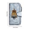 Tiger Crown Printed Long Wallet Casual Portable Forever Purse Stylish Faux Leather Cardholder