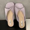 Fashion Female New In Summer Beach Slides Ladies Slippers 2025 New Fashion Square Toe Women Flats Slippers Solid Color Sandals Shoes