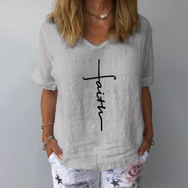 BITCED Women s Fashion Casual V-Neck Short Sleeve Blouses & Shirts S