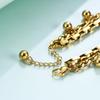 European American Double Layer Moon Bead Titanium Steel Bracelet