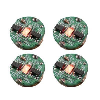 Kabelloses LED-Licht-Set mit 4 Stück, Kleines Beleuchtungsset mit Magnetschalter, Keine Verkabelung erforderlich, Diorama DIY (rot)