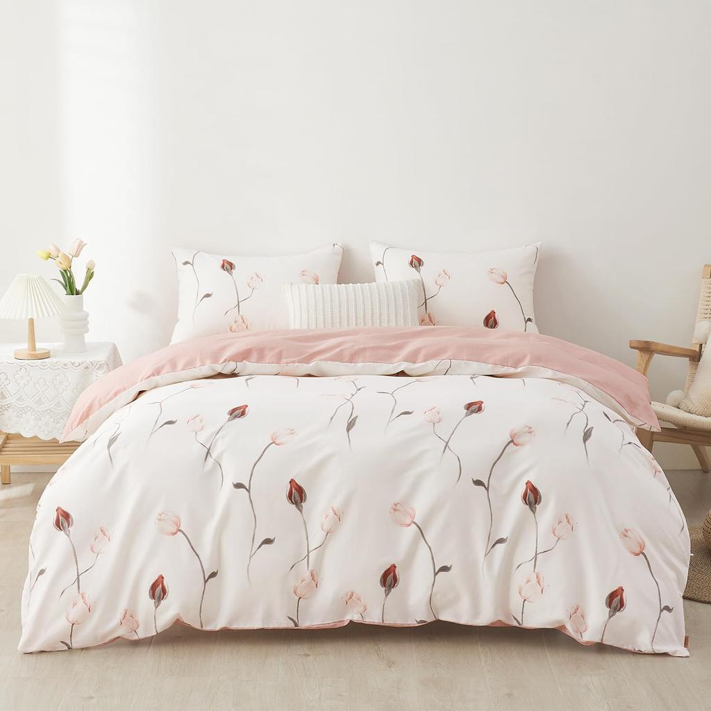 SAPHREAS Bedding Comforter Cover Set for Beds and Double Soft to the Comfortable Luxurious Suitable for All Includes Pillowcase and Fitted Sheet