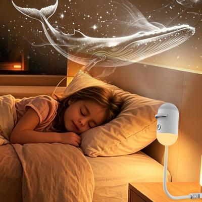 Portable Starry Sky Projector Night Light with Adjustable Brightness & 360-degree