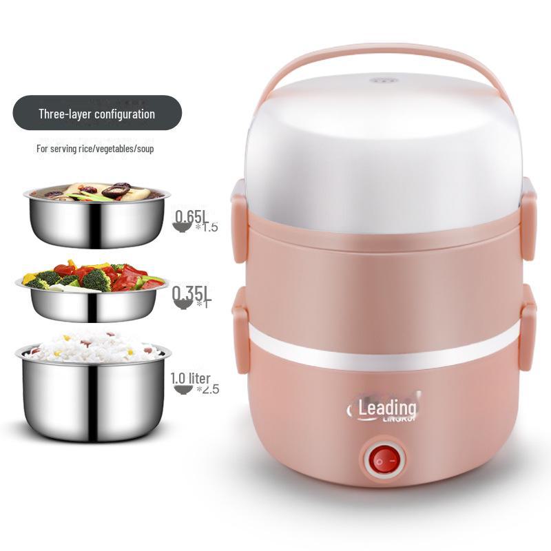 Self-Heating Electric Lunch Box and Rice Steamer