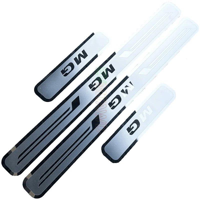 

For MG HS 2025 Stainless Steel Ultrathin Door Sill Pedal Welcome Scuff Plate Decoration Protection Cover Car Styling Accessories MG Letter A