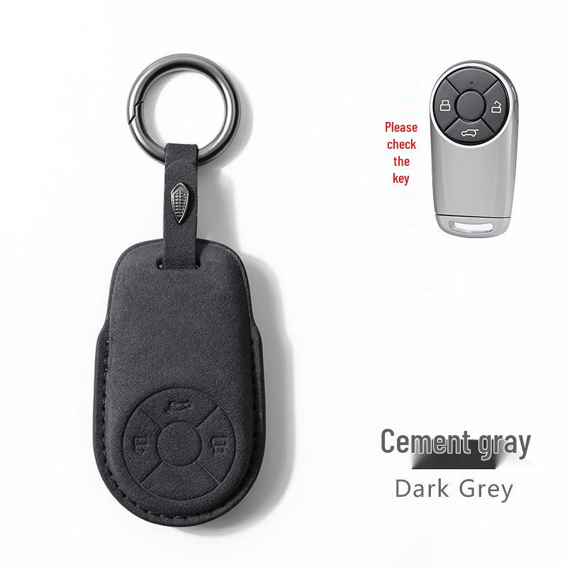 ORA Good Cat GT Key Case: Great Wall Black, White, Ballet & Lightning Cat Suede Bag Shell with Buckle Pendant