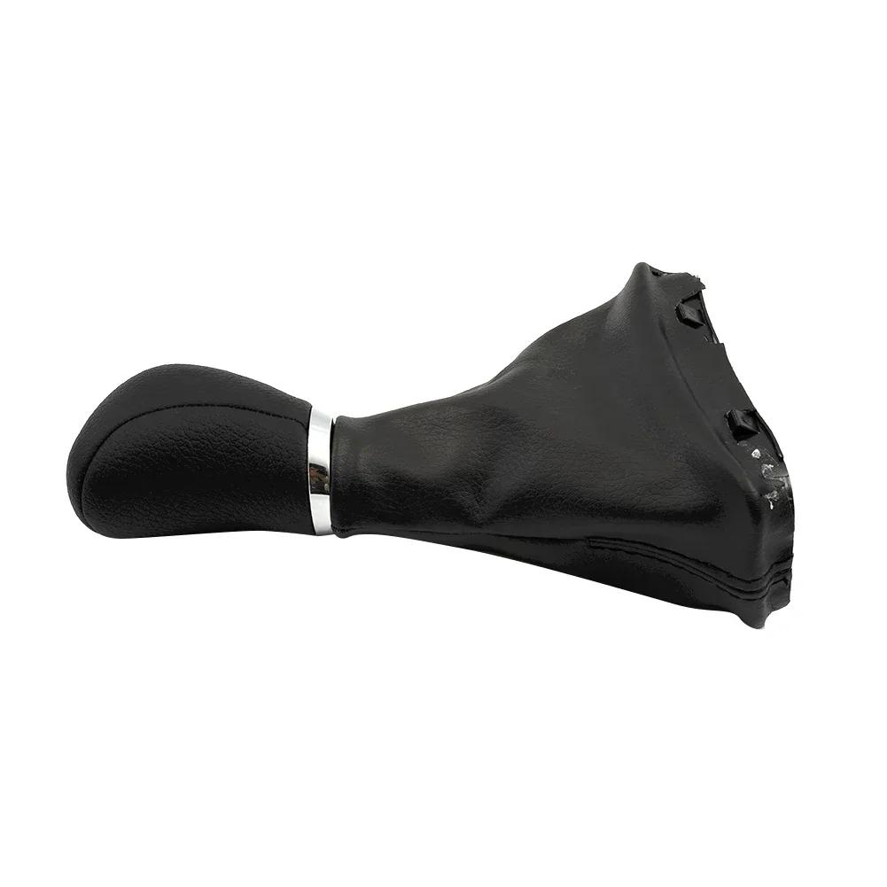 Black Automatic Gear Shift Knob With Boot For Mercedes-Benz W204 Plastic + PU Leather 11cm Length Automobiles Parts