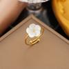 French Vintage Shell Flower Necklace Minimalist Pendant Collarbone Chain Women's Elegant Fashion Jewelry Trendy Accessory