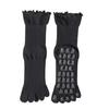 Non-Slip Silicone Five-Toe Yoga Socks Cotton Mid-Calf Yoga Socks Pilates Grip Socks  Ballet