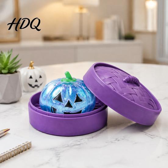 Stretchy Pumpkin Toy 1/4Pcs Halloween Stress Relief with Steamer, Glitter Anxiety Gadgets Head Squeeze Sensory Toy, Party Favors for Kids and Adults