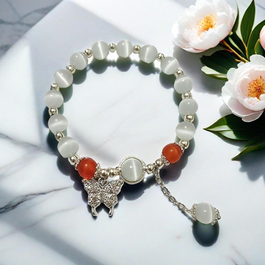 2025 Jadeite Green Jade Rabbit Bracelet: High-End Chinese Style, Year of the Snake, Elegant Women's Niche Beaded Design