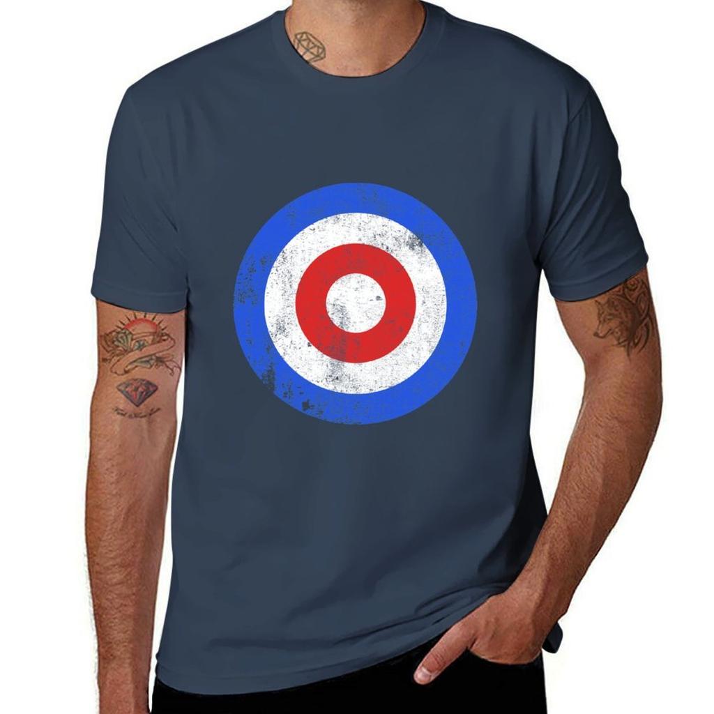 Curling Target Wintersport Vintage Look TShirt Basic Daily Outfit Short Sleeve Tee