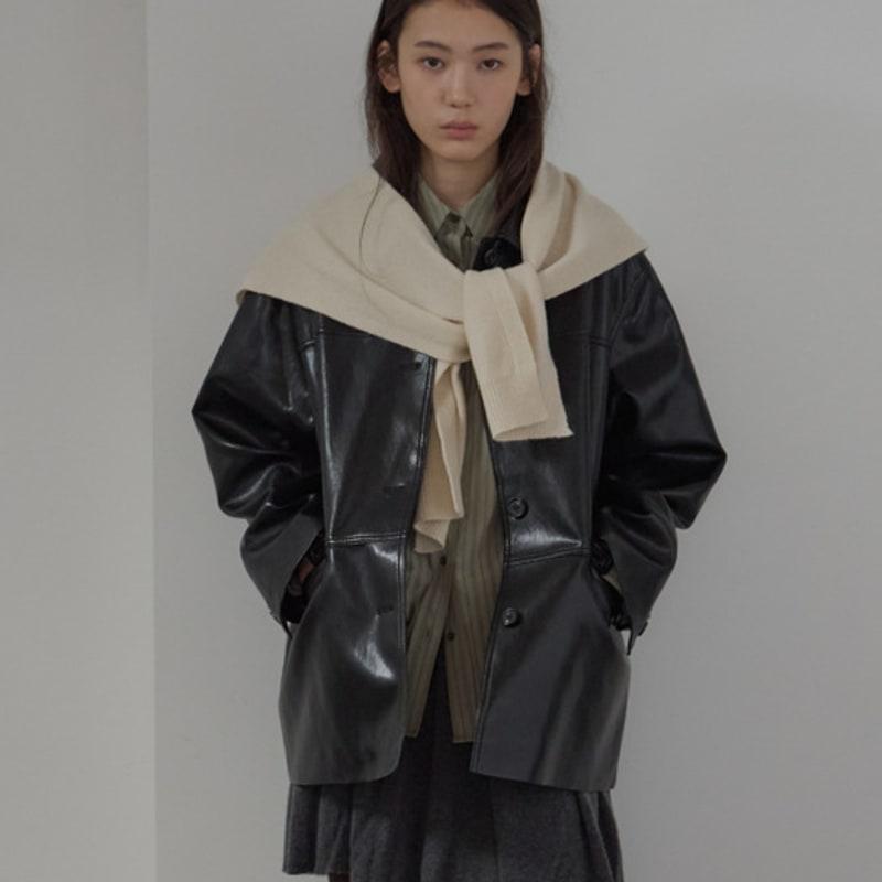 But’ton Wool Layered Shawl Muffler (4 colors)