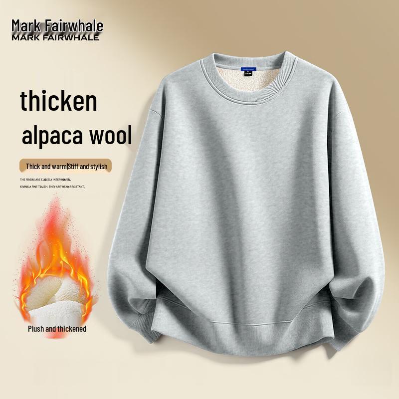 MARK FAIRWHALE Men s Winter Alpaca Blend Fleece Sweatshirt M