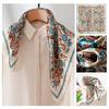 Womens 100% Mulberry Silk Scarf Small Rose Print Square Neckerchief Fresh Sweet Style