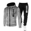 2023 Men's Trendy Zipper Hoodie Tracksuit Set - Autumn/Winter Casual Print