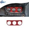 Cache-interrupteur de climatisation Décoration Garniture Pour Jeep Wrangler JK 11-17 Rouge Carbone