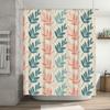 Leaf Print Shower Curtain Waterproof Bathroom Decor 3D Printed Polyester Shower Cloths Bathing Room Decoration Home Supplies Wat