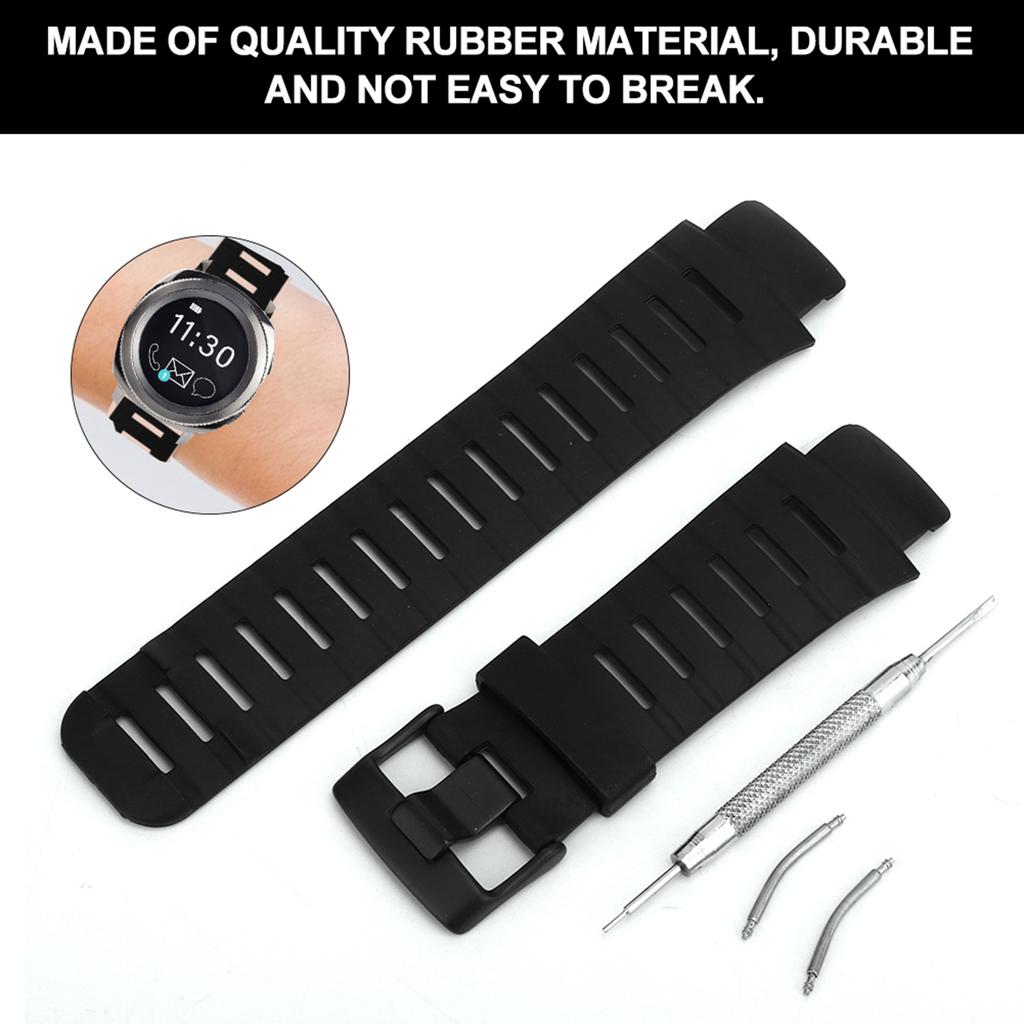 Utomhus Gummi Klockarmband Klockrem Ersättningstillbehör för SUUNTO X-LANDER