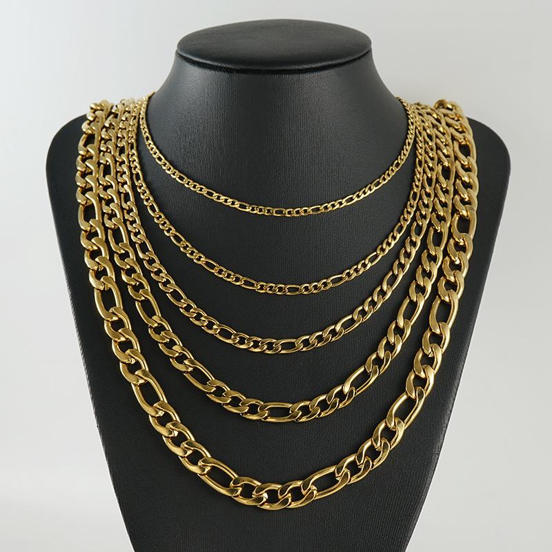 New Stainless Steel Titanium Steel NK3:1 Chain Chain American Vintage Hip Hop Cuban Punk Necklace