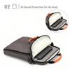 14 Inch Vertical Laptop Bag with Flat Inner Compartment - Waterproof Padded Shoulder Bag, Multi-Functional Storage Organizer