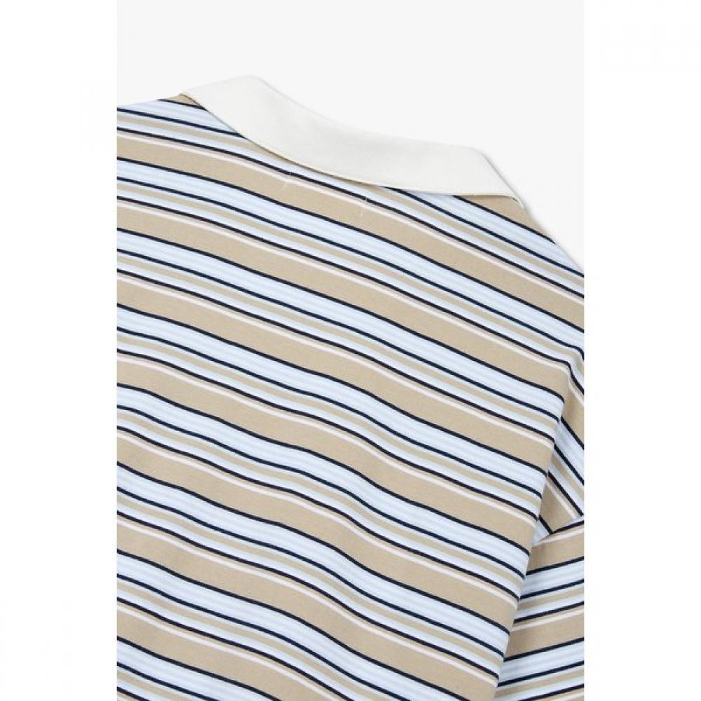 STUDIO TOMBOY MulTi STripe Collar Neck ShorT Sleeve T shirT 9176222986 