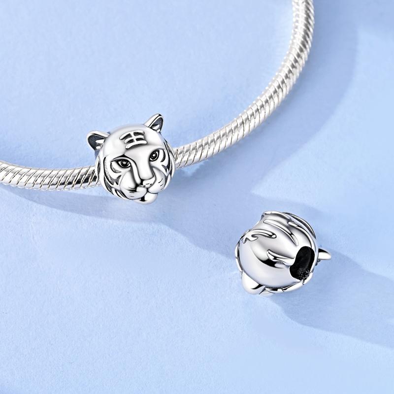 New 925 Silver Charms Beads Pendant Cat Dog Lion Tiger Girl Boy Fit Bracelet Fashion Jewelry Gift for Women