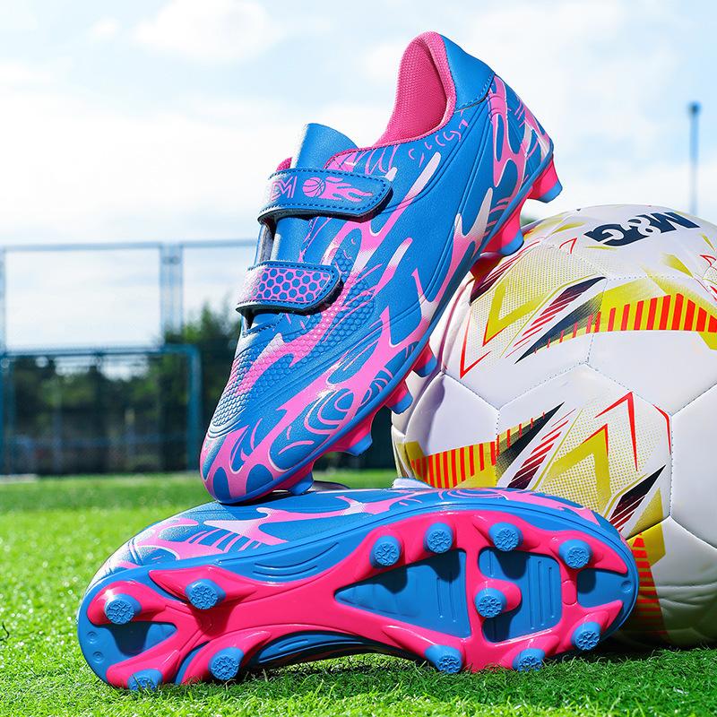 Boys and girls Velcro football shoes Children's professional sports shoes Primary and secondary school students game training football shoes