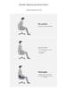 Memory Foam Petal Seat Cushion & Back Support Combo for Office, Car, Student Chairs