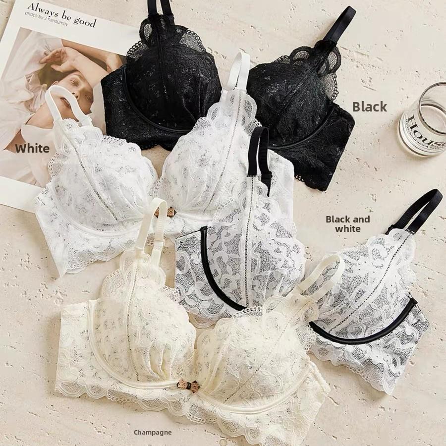 Ladies Spring and Summer Sexy Lace Small Chest Gathered To Show A Big Close Pair of Breast To Prevent Sagging Underwear