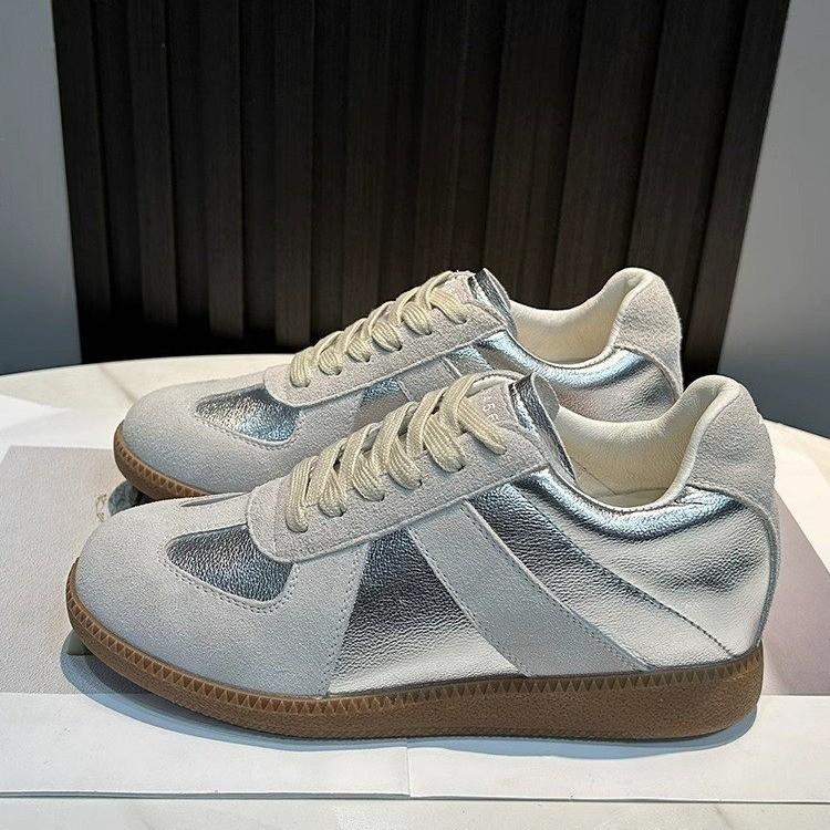 

Новые универсальные повседневные спортивные кроссовки на платформе, белая обувь 40 серебряный