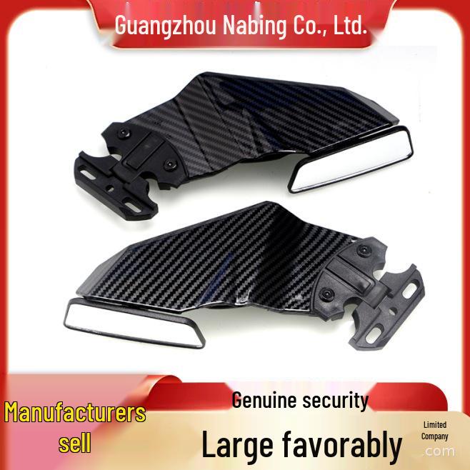 

Универсальный ветровик-спойлер для зеркала заднего вида для Kawasaki, Yamaha, Honda, Ducati Black