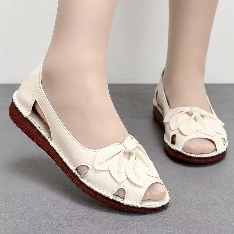 2025 Summer New Sandals Women's  Work Soft-soled Shoes  Non-slip Hollow Fish Mouth Mother Sandals