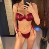 PU Faux Leather Underwired With Bra Cup Bikini Women Swimwear Female Swimsuit Two-pieces Bikini set Bather Bathing Suit