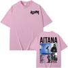 2026 Singer Aitana Cuarto Azul Tour Camisetas Gráficas Unisex Moda Femenina Estética Camiseta de Manga Corta Algodón Camiseta Casual