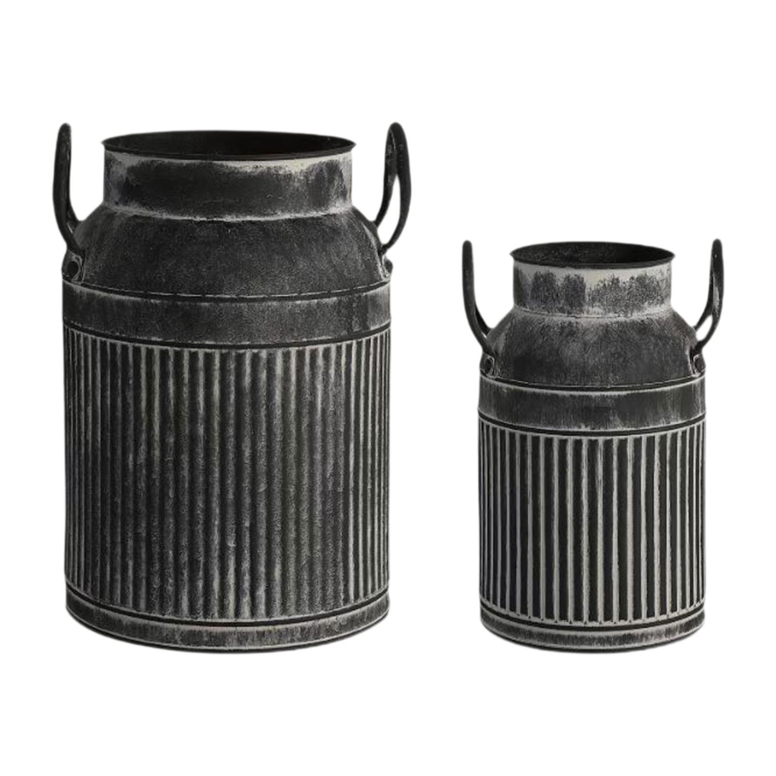 

2Pcs Iron Flower Pot Vintage Floral Arrangements Container Table Centerpiece Vase for Home Living Room Bedroom Decoration чёрный