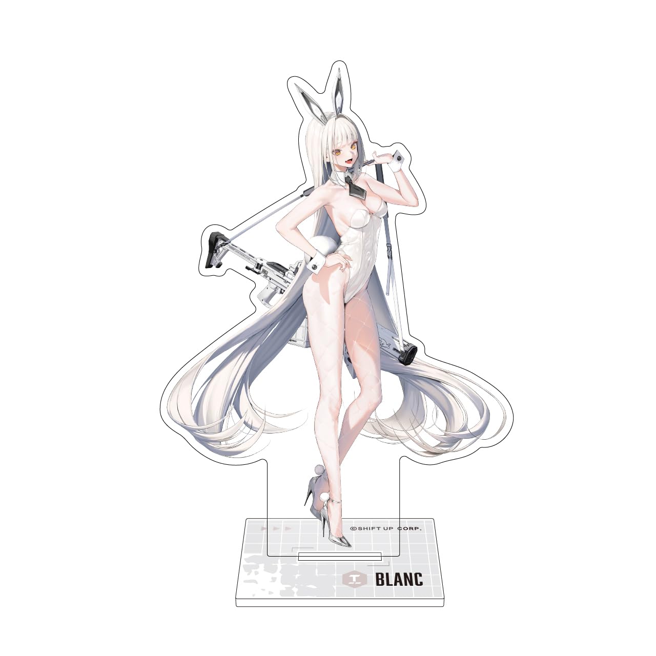 

Algernon Products Goddess of NIKKE Acrylic H118 x Acrylic Victory Stand, White, Approx. W41-92mm,