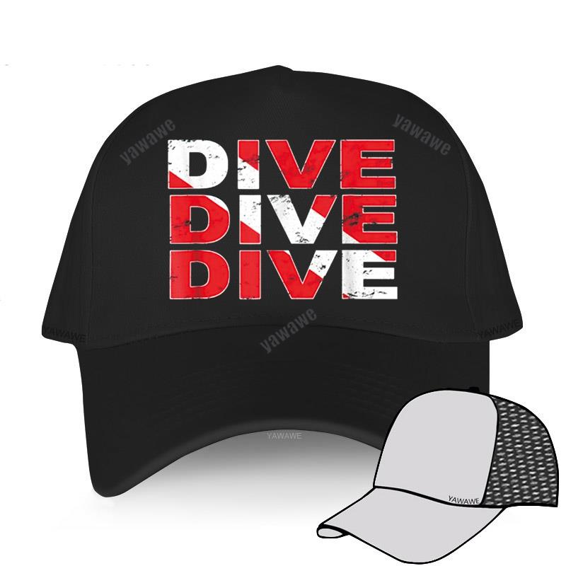 New Arrival Solid Baseball Caps Men Summer Breathable Golf Hat DIVE - Diver Flag Teens Fashion Brand Cap Female Leisure Hats