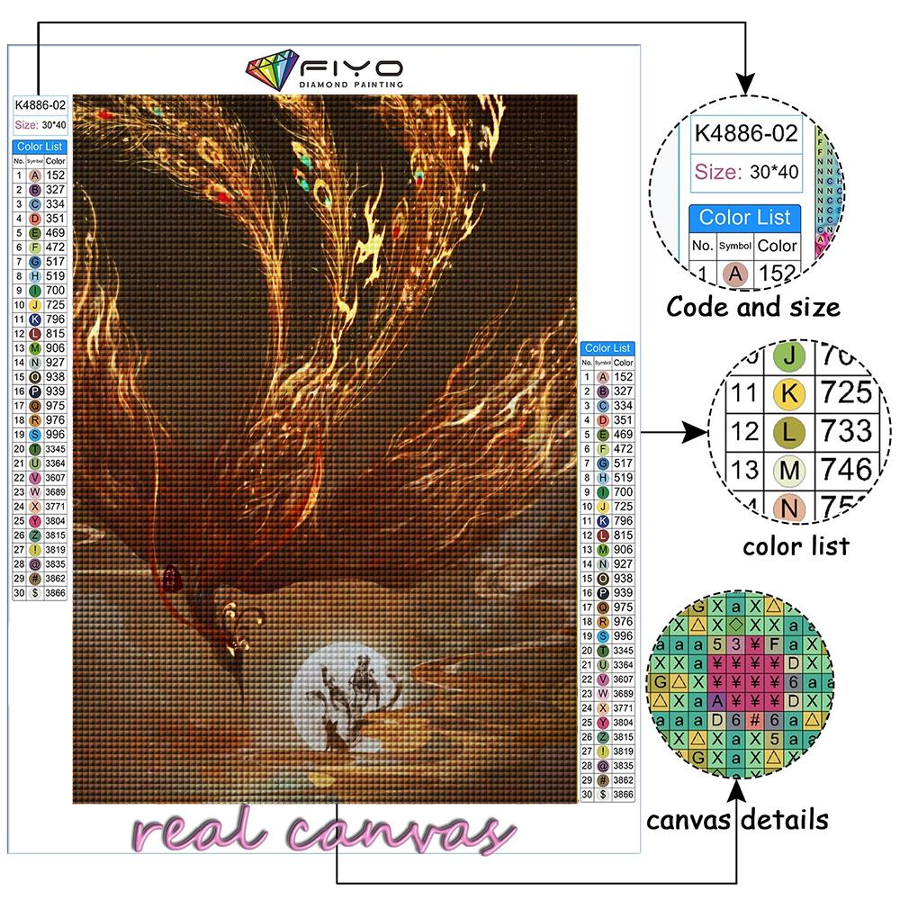 Diamond Painting Mythical Beast Phoenix  Embroidery Cross Stitch Rhinestone Home Decor