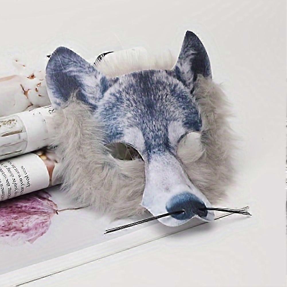 1 Stück Tier Wolf Maske für Jeden, Universal für Halloween Party Treffen Unisex Tier Gesichtsmaske, Wolf, Einheitsgröße