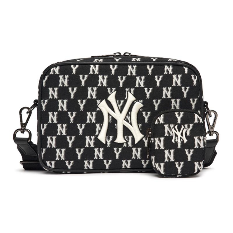 MLB Monogram Collection Polyester Combo Bag, Camera Bag, Crossbody Bag, Shoulder Bag Unisex Black Casual 3ACRM012N-50BKS