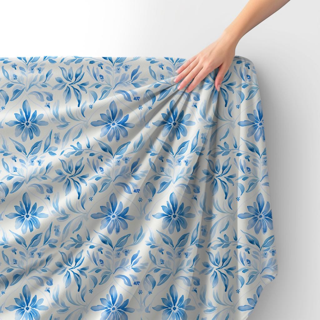 Royal Velvet Fabric Polyester For Sewing - Motif Flowers - Rdx2881