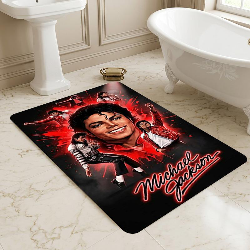 Michael Jackson Living Room Nonslip Area Rug Soft Carpet For Bedroom Gameoom Playroom Sofa Office Home Decor Doormat